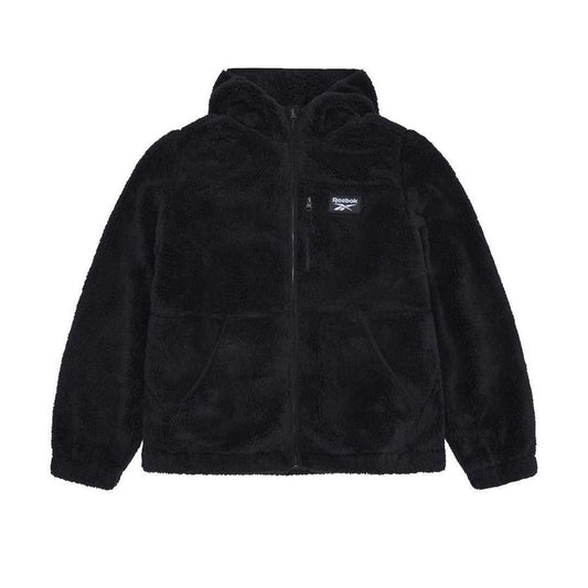 Black - Front - Reebok Womens-Ladies Double Monkey Fleece Jacket