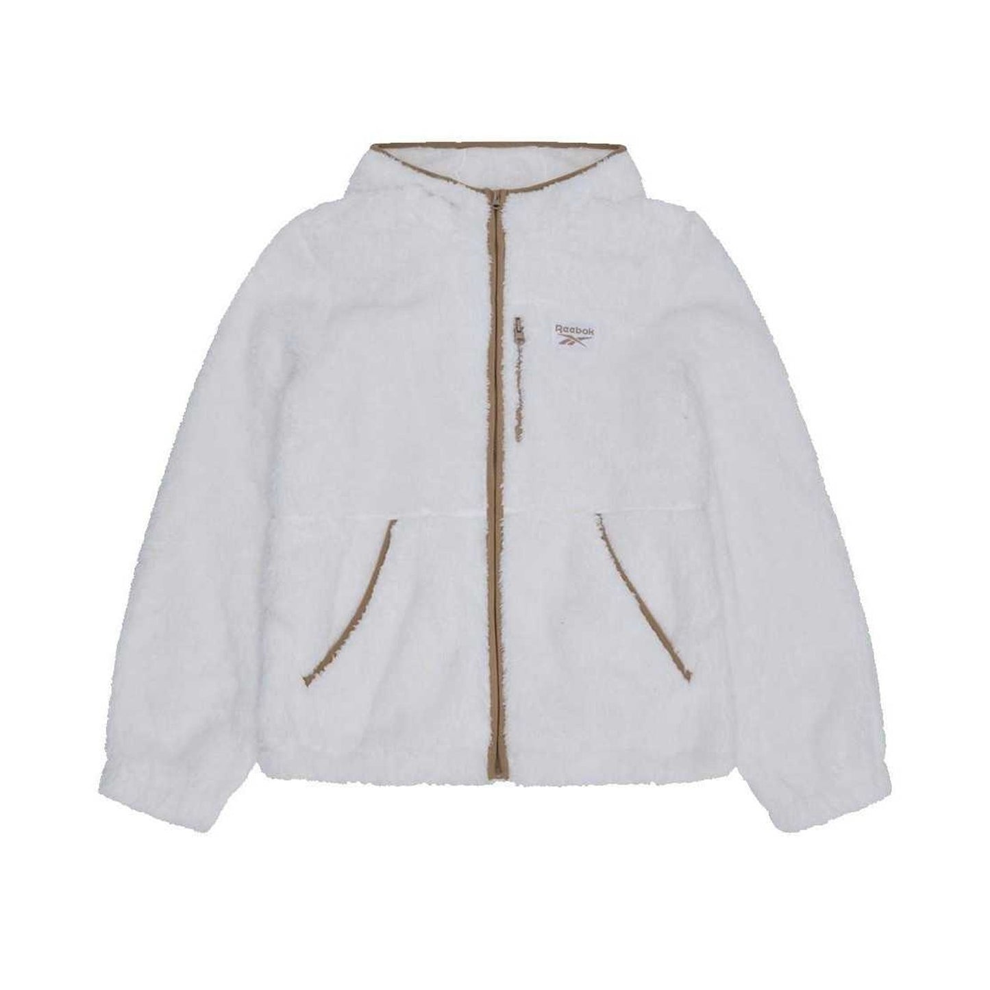 Cream - Front - Reebok Womens-Ladies Double Monkey Fleece Jacket