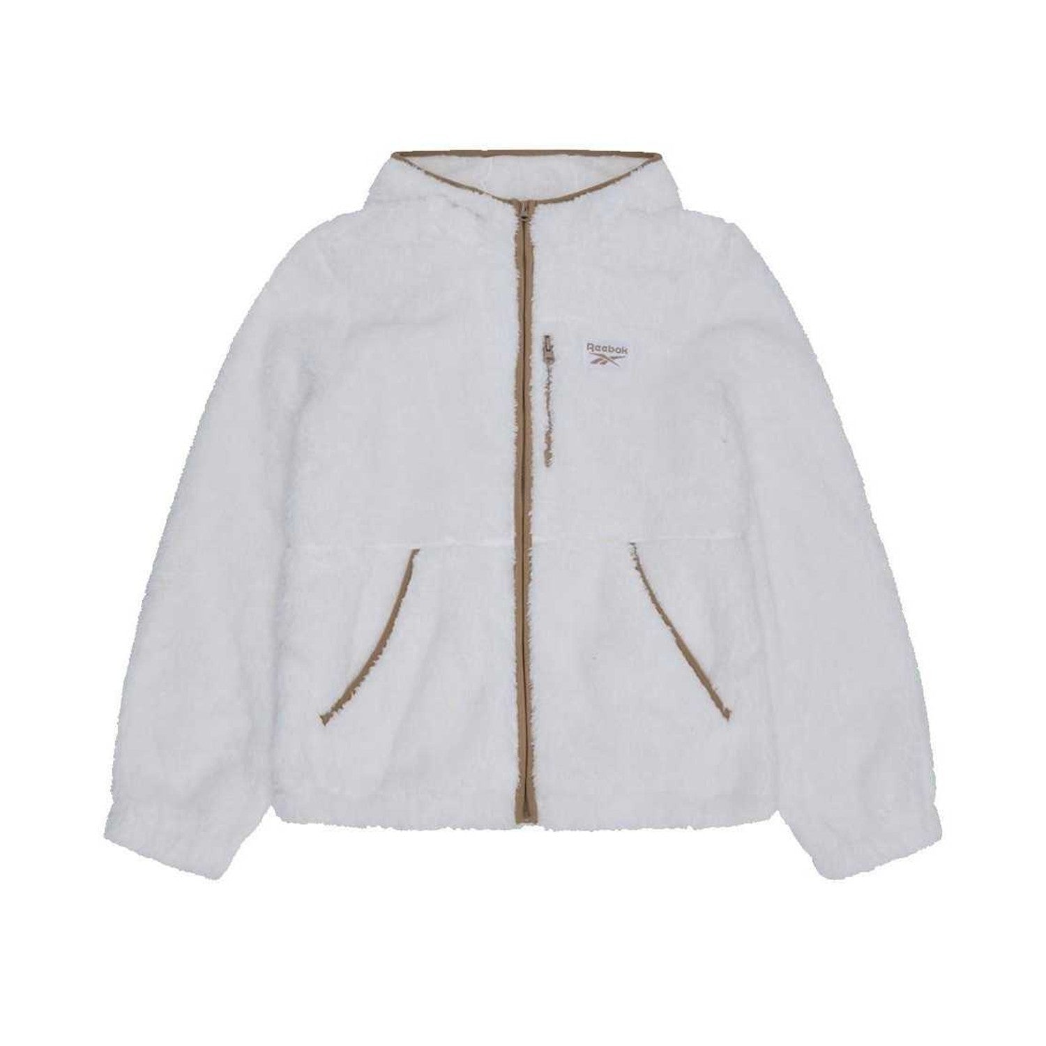 Cream - Front - Reebok Womens-Ladies Double Monkey Fleece Jacket