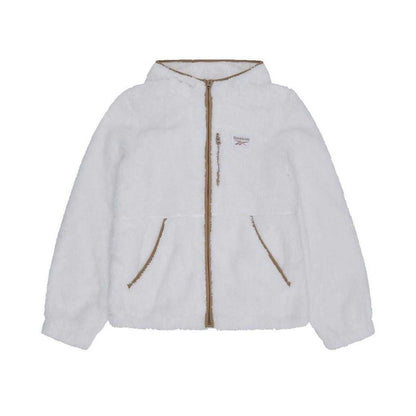 Cream - Front - Reebok Womens-Ladies Double Monkey Fleece Jacket