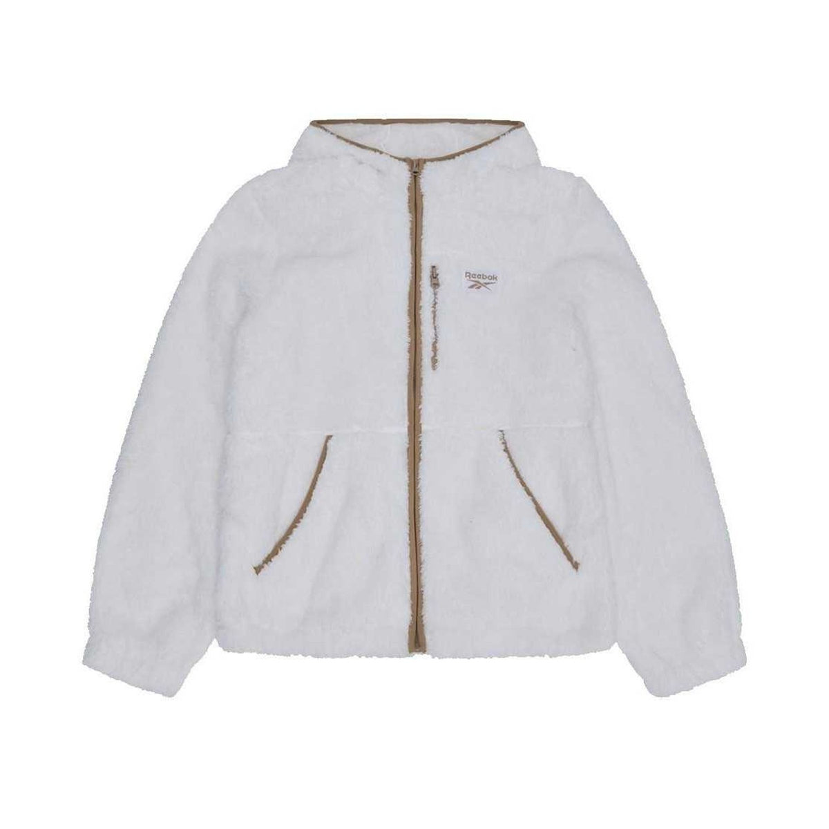 Cream - Front - Reebok Womens-Ladies Double Monkey Fleece Jacket