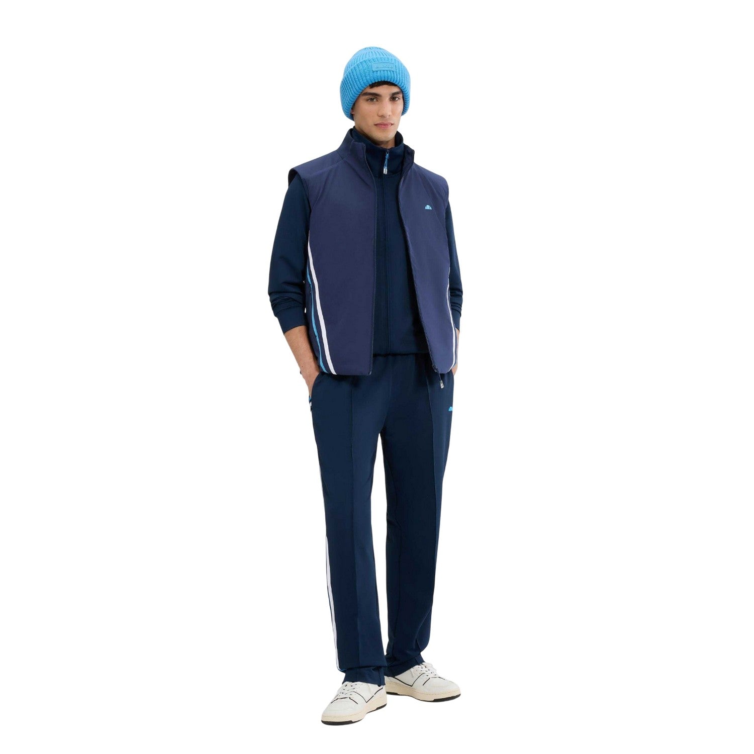 Navy - Pack Shot - Ellesse Mens Rushano Gilet