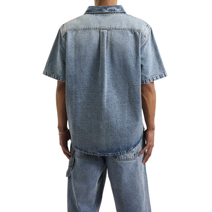 Mid Denim - Back - AVX Mens Cruise Denim Shirt