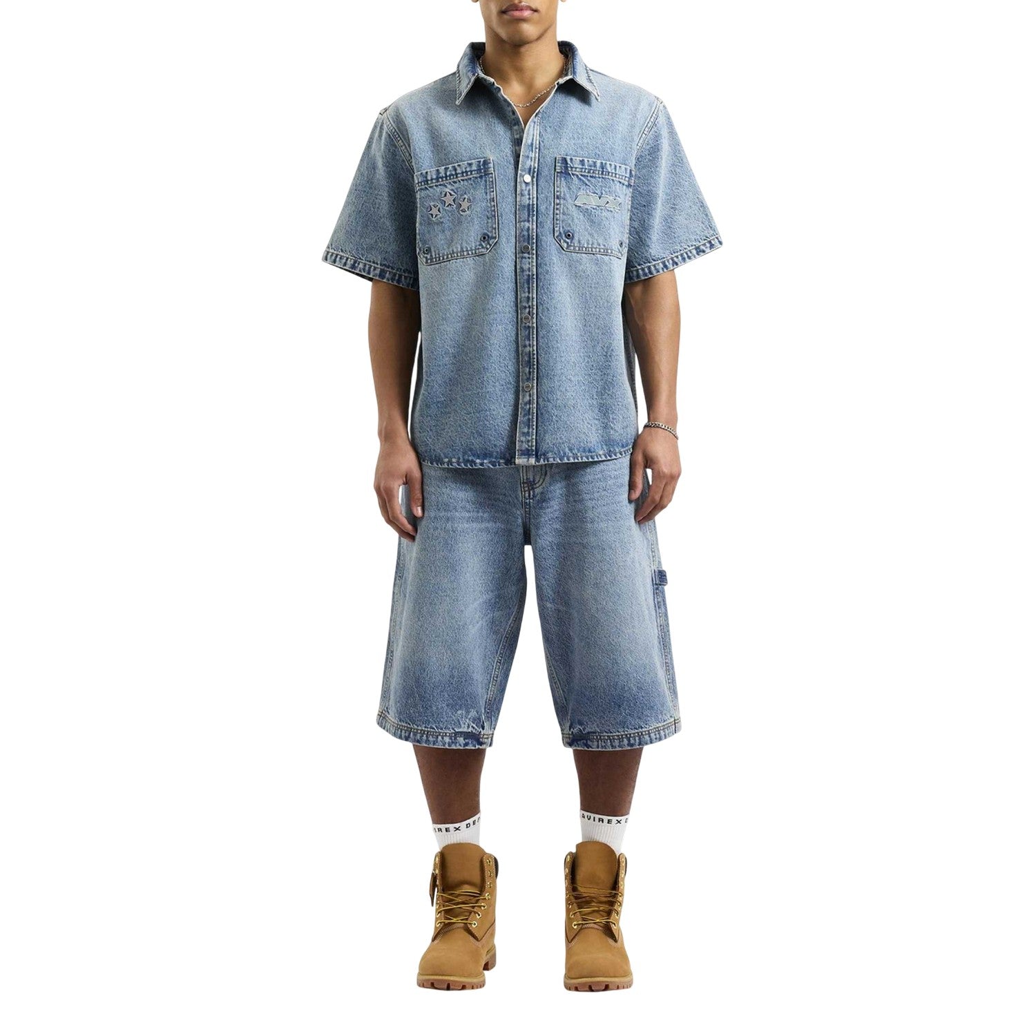 Mid Denim - Lifestyle - AVX Mens Cruise Denim Shirt