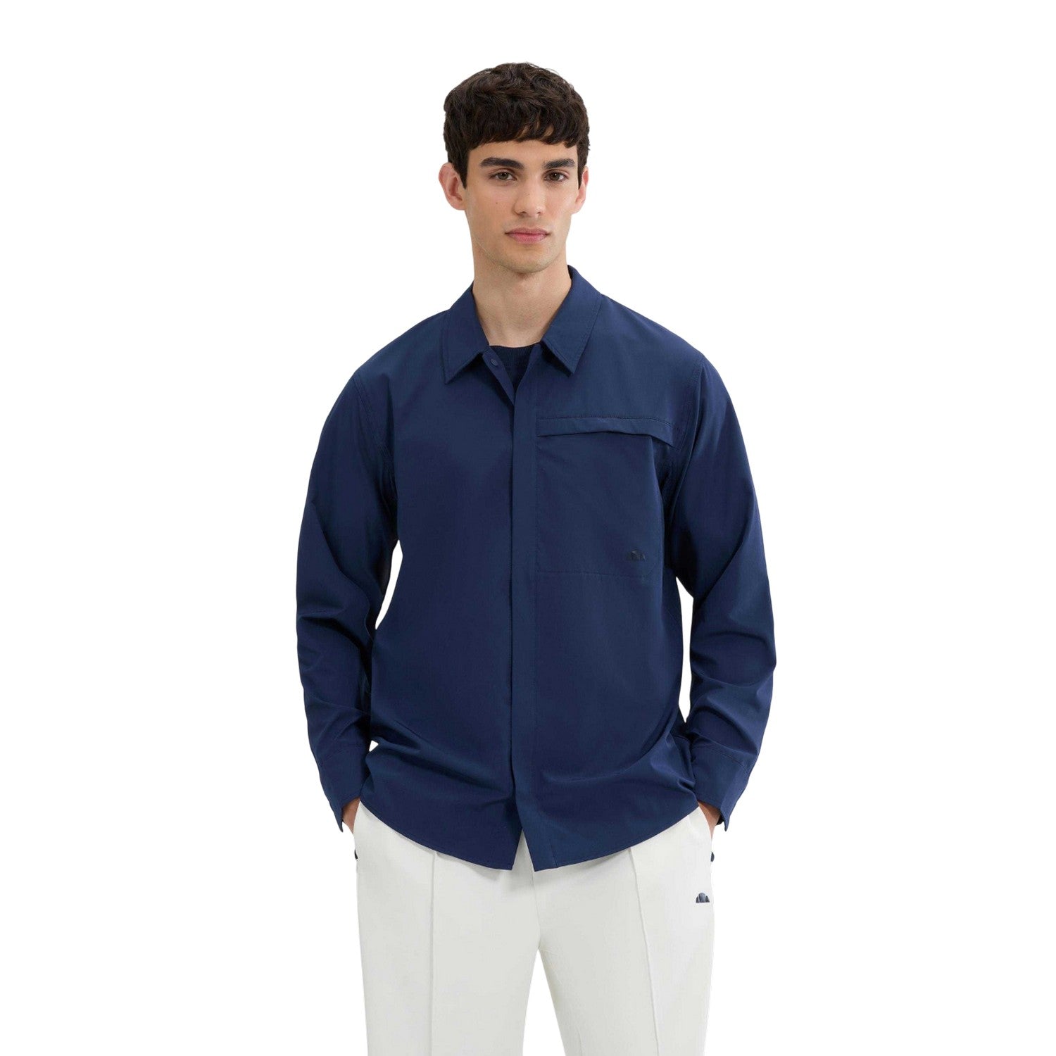 Navy - Side - Ellesse Mens Revonali Shirt