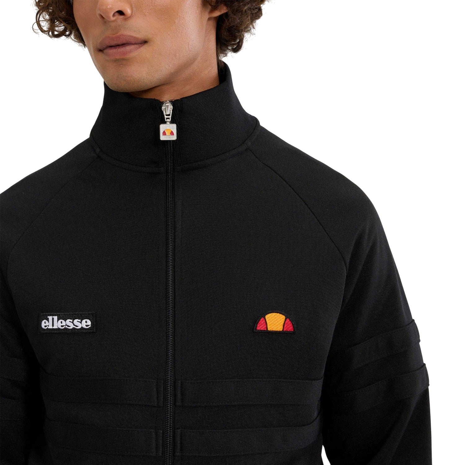 Black-Monochrome - Side - Ellesse Mens Rimini Track Jacket
