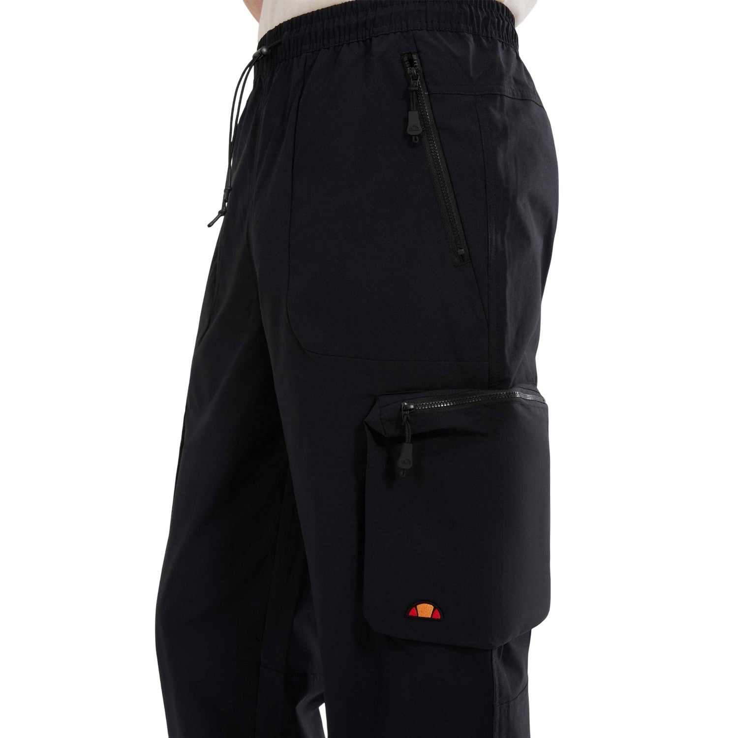 Black - Side - Ellesse Mens Squadron Cargo Trousers