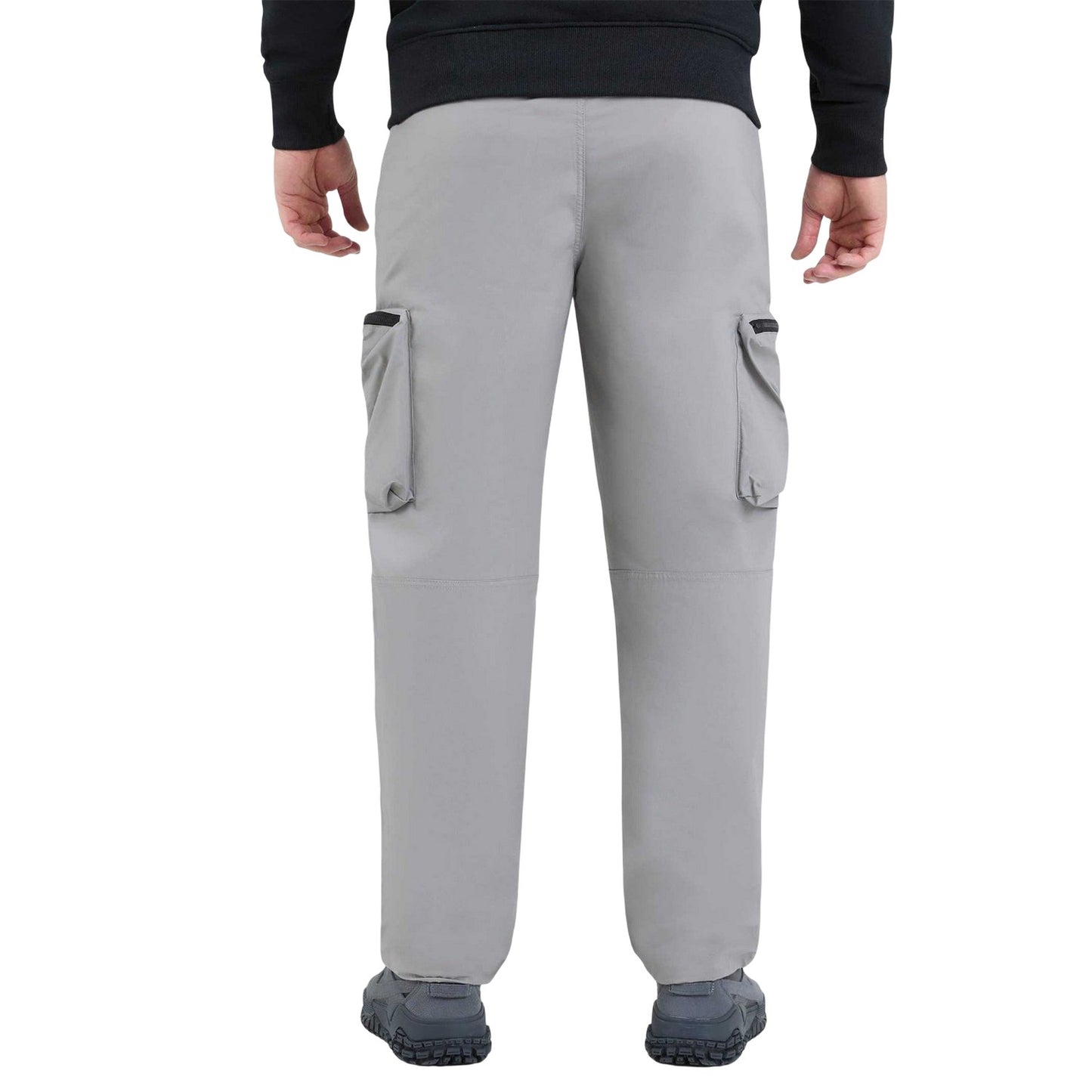 Taupe - Back - Ellesse Mens Squadron Cargo Trousers