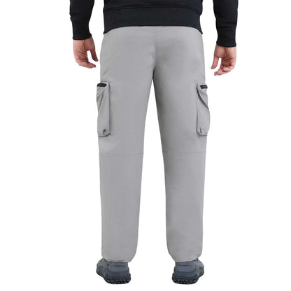 Taupe - Back - Ellesse Mens Squadron Cargo Trousers