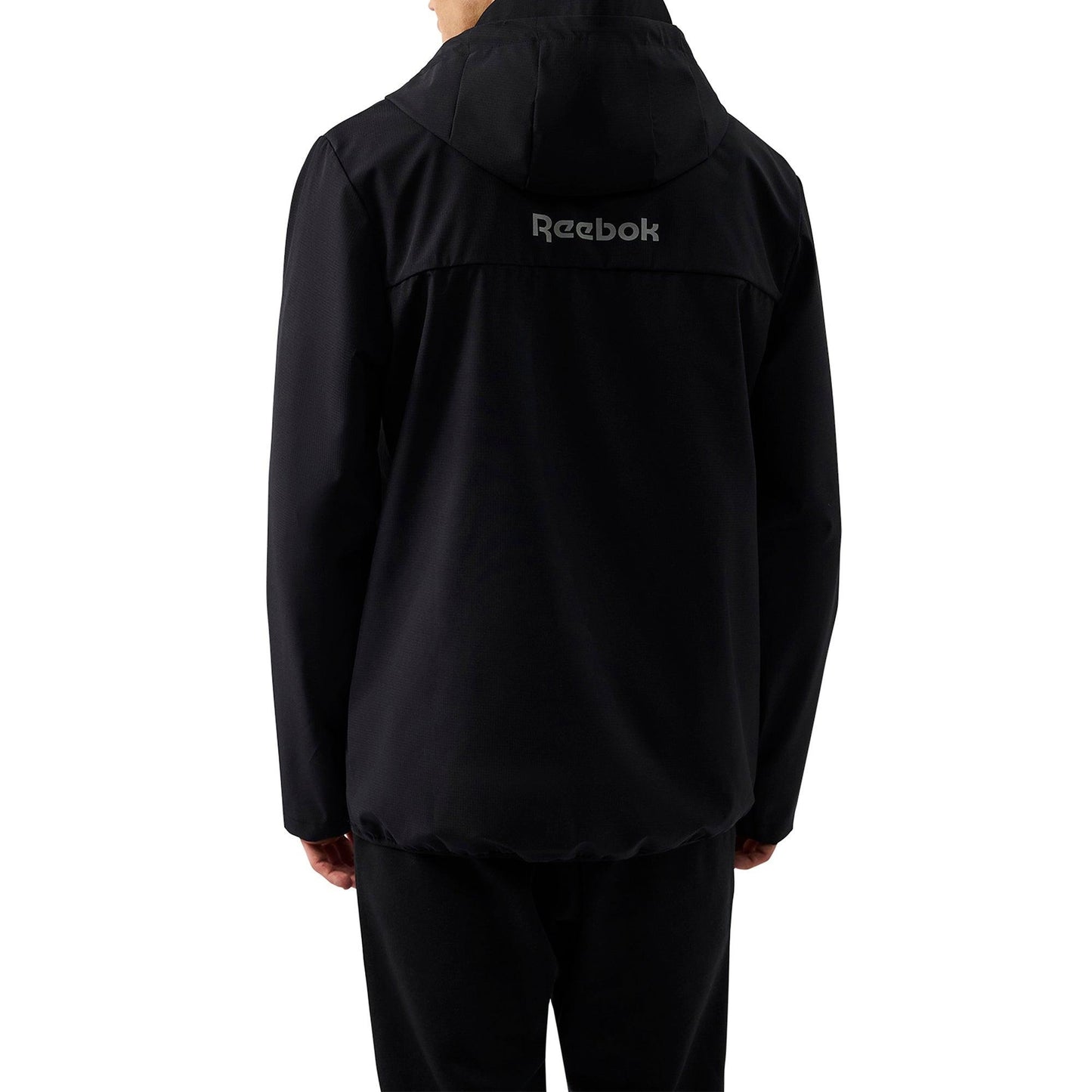 Black - Back - Reebok Mens Burbage Overhead Windrunner Jacket