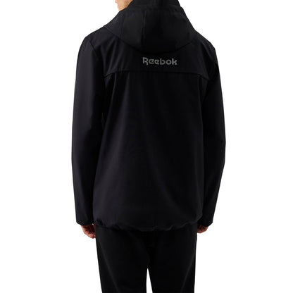 Black - Back - Reebok Mens Burbage Overhead Windrunner Jacket
