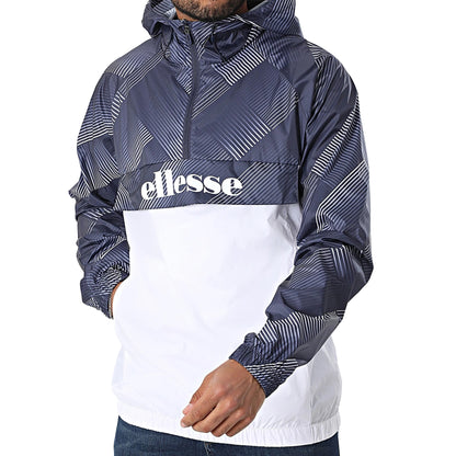 Navy-White - Lifestyle - Ellesse Mens Fiorisa Windrunner Jacket