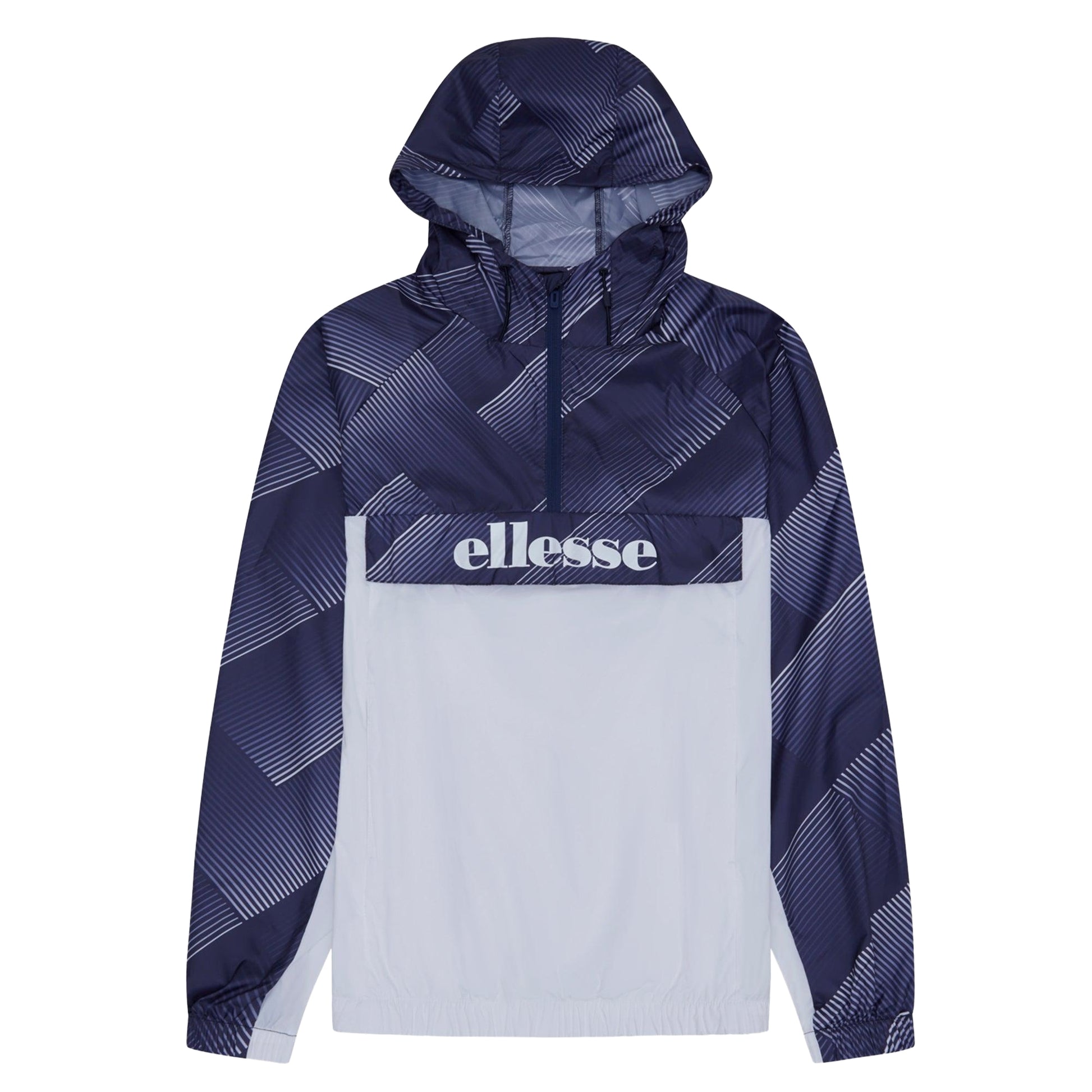 Navy-White - Front - Ellesse Mens Fiorisa Windrunner Jacket