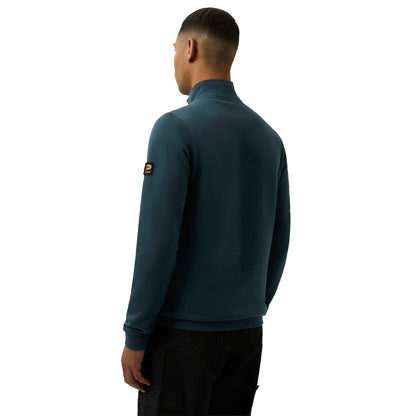 Dark Blue - Back - Patrick Mens Harlem Quarter Zip Top
