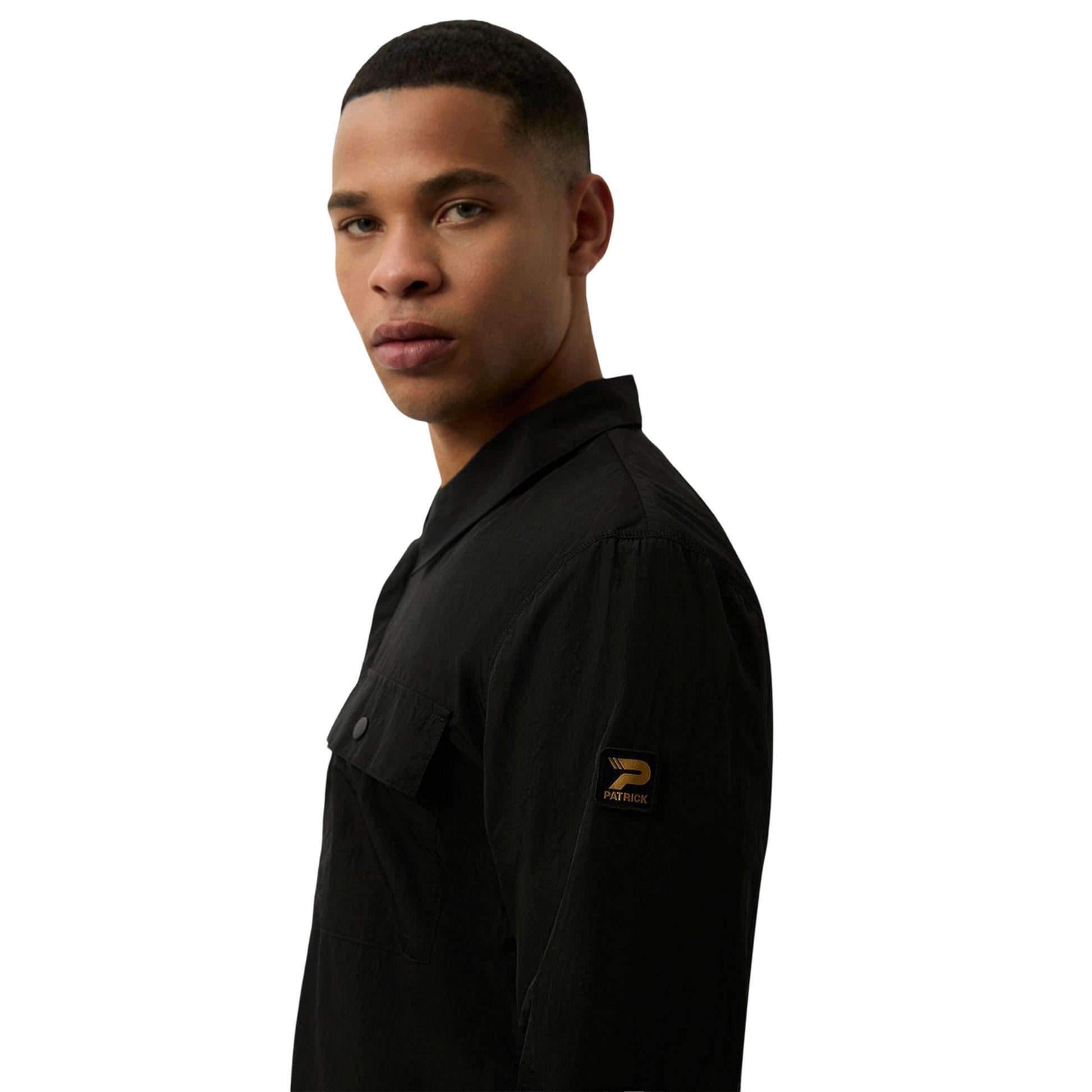 Black - Side - Patrick Mens Jackson Overshirt