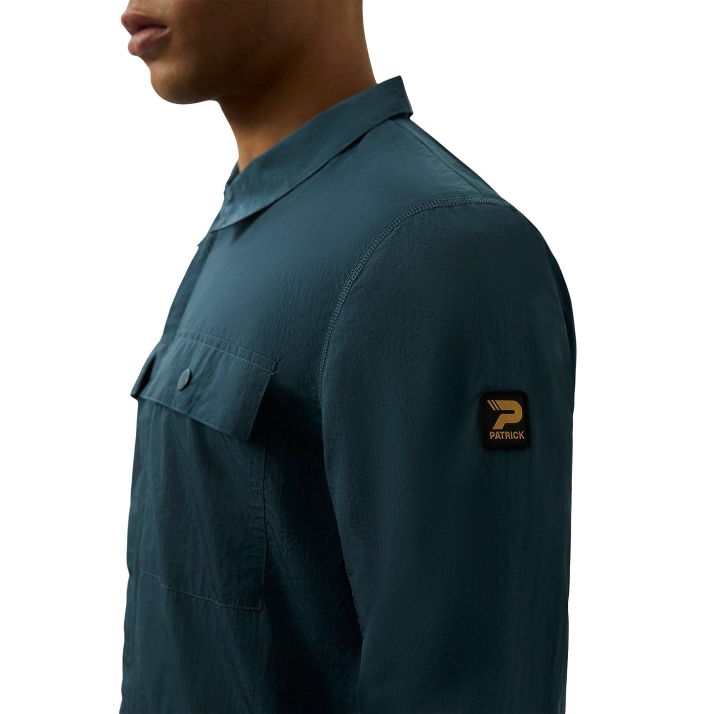 Dark Blue - Side - Patrick Mens Jackson Overshirt