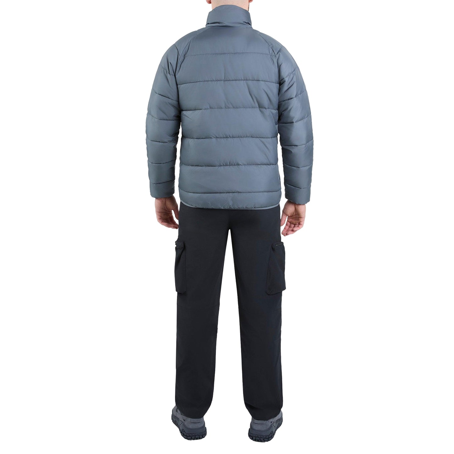 Grey - Back - Ellesse Mens Lalizo Puffer Jacket