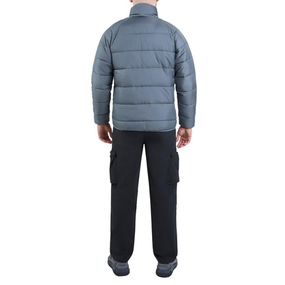 Grey - Back - Ellesse Mens Lalizo Puffer Jacket