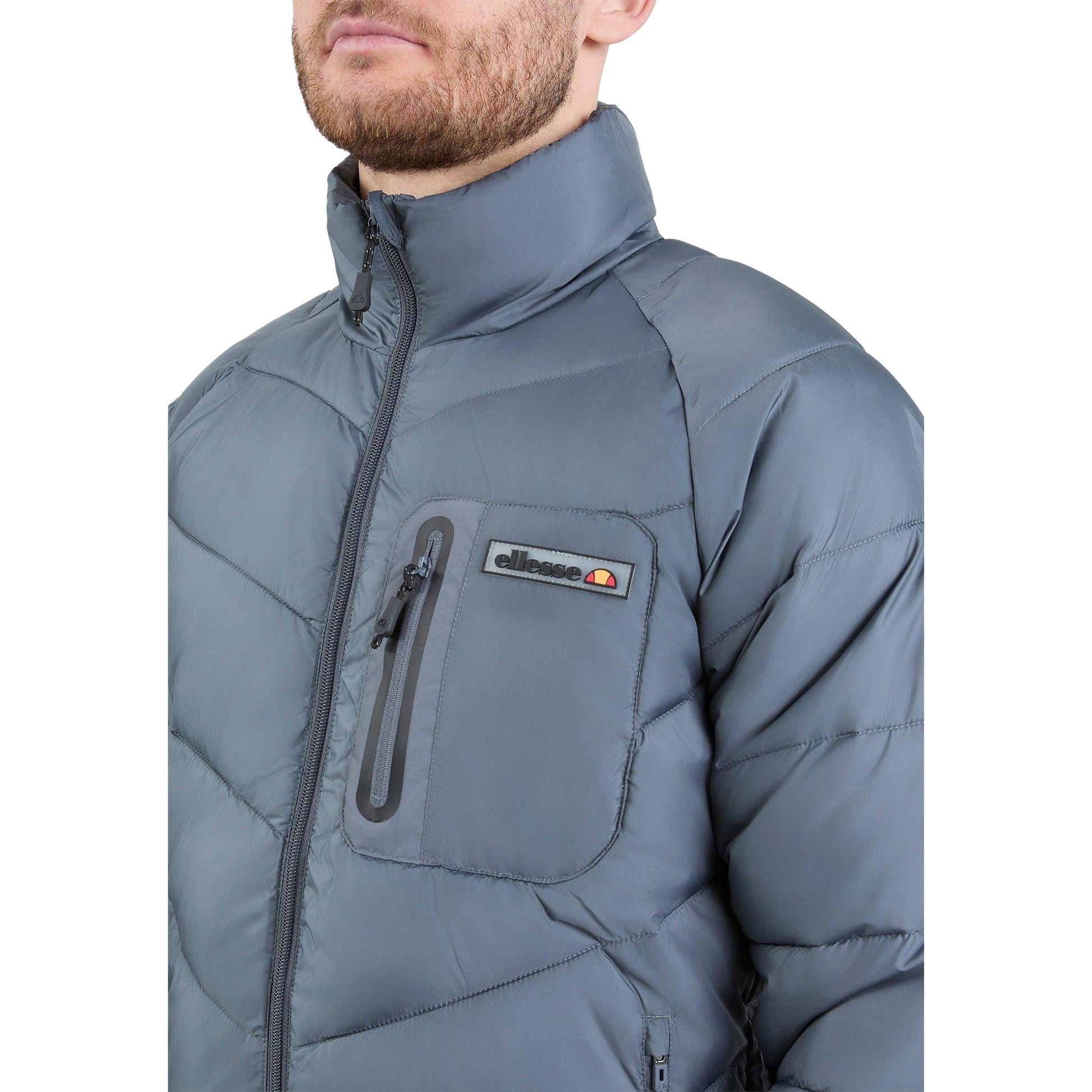 Grey - Side - Ellesse Mens Lalizo Puffer Jacket