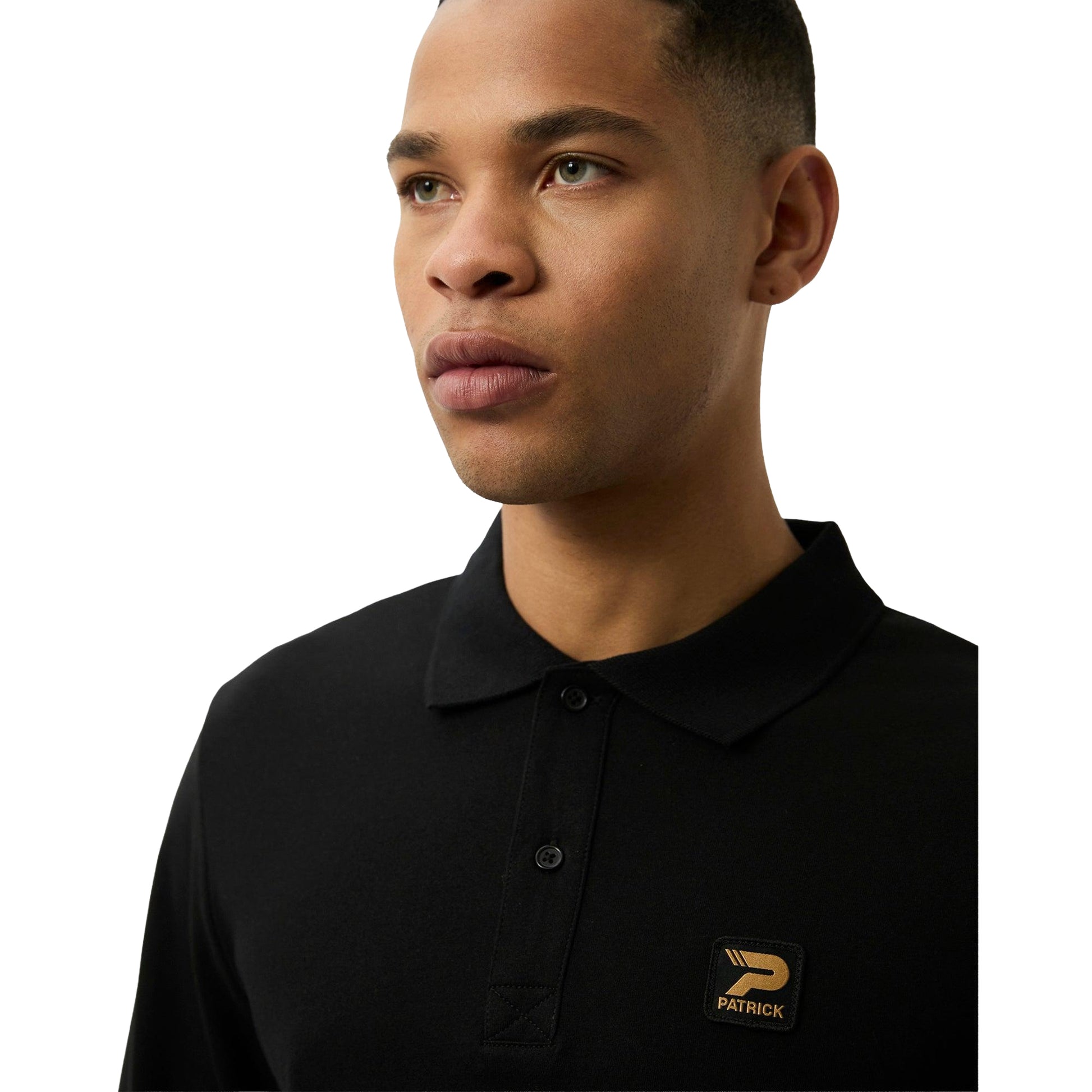 Black - Side - Patrick Mens Luca Polo Shirt