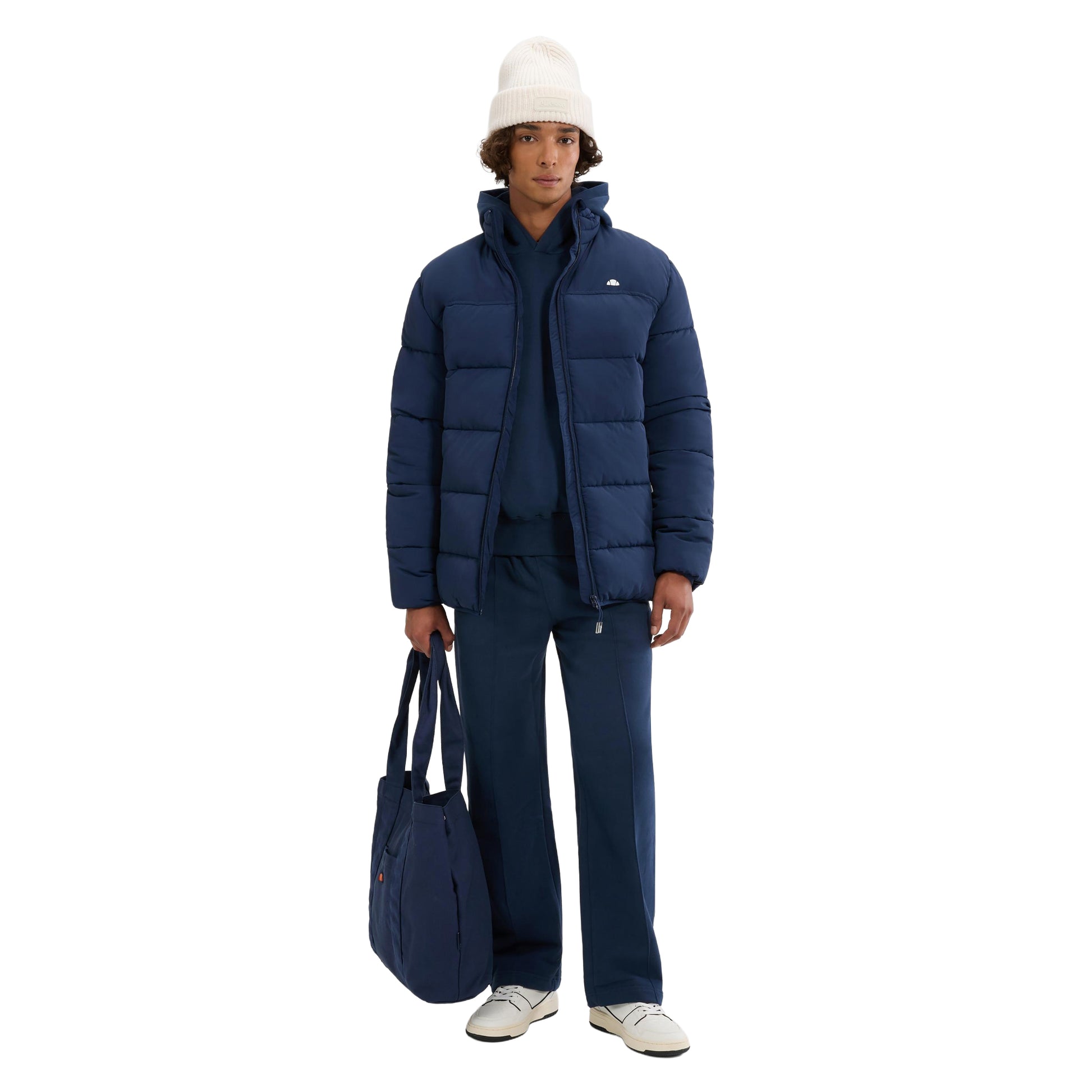 Navy - Side - Ellesse Mens Nebulus Padded Jacket