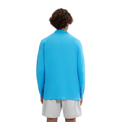 Blue - Back - Ellesse Mens Nerola Long-Sleeved Polo Shirt