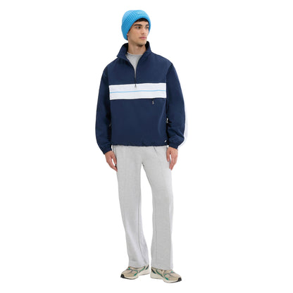 Navy - Pack Shot - Ellesse Mens Weslia Overhead Jacket