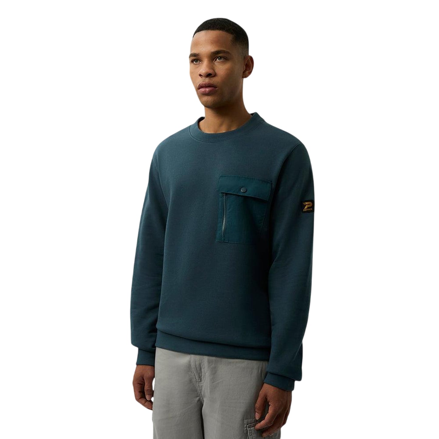 Dark Blue - Front - Patrick Mens Archie Crew Neck Sweatshirt