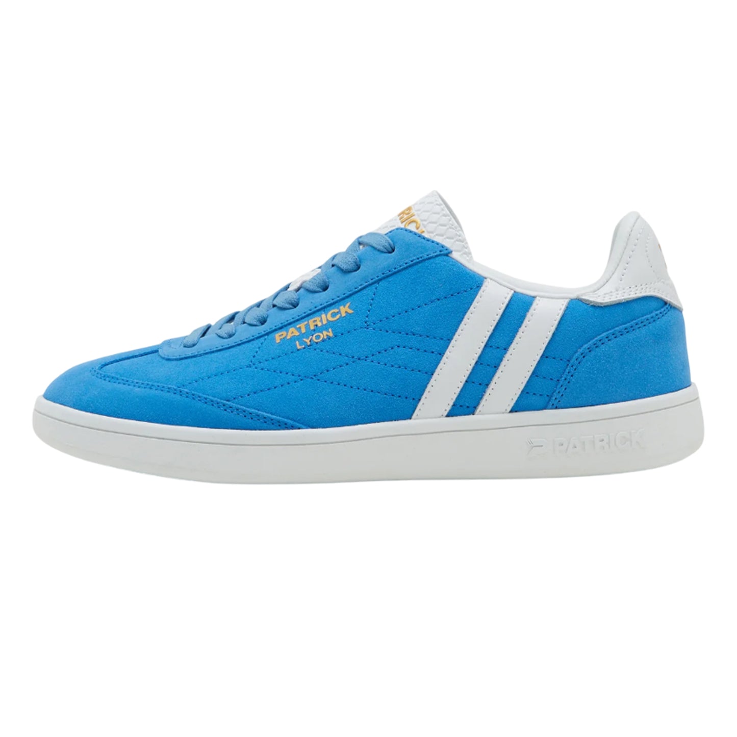 Blue-White - Lifestyle - Patrick Mens Lyon Suede Cupsole Trainers