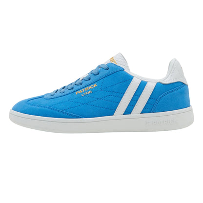 Blue-White - Lifestyle - Patrick Mens Lyon Suede Cupsole Trainers