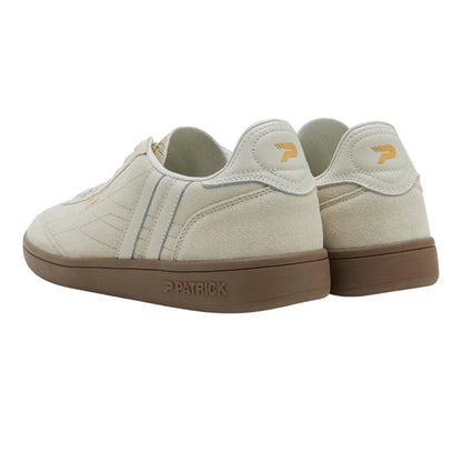 Olive-Gum - Front - Patrick Mens Lyon Suede Cupsole Trainers