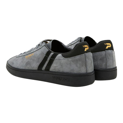 Charcoal-Black - Back - Patrick Mens Monaco Suede Cupsole Trainers
