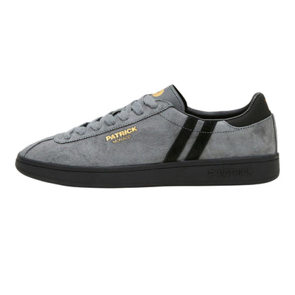 Charcoal-Black - Side - Patrick Mens Monaco Suede Cupsole Trainers