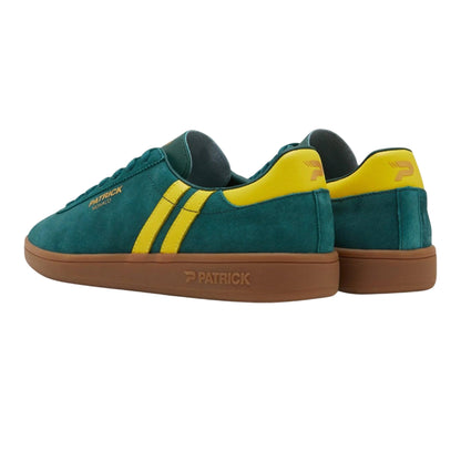 Green-Yellow - Back - Patrick Mens Monaco Suede Cupsole Trainers
