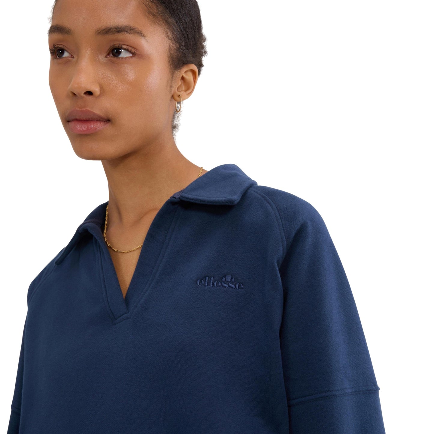 Navy - Side - Ellesse Womens-Ladies Morcone Sweatshirt
