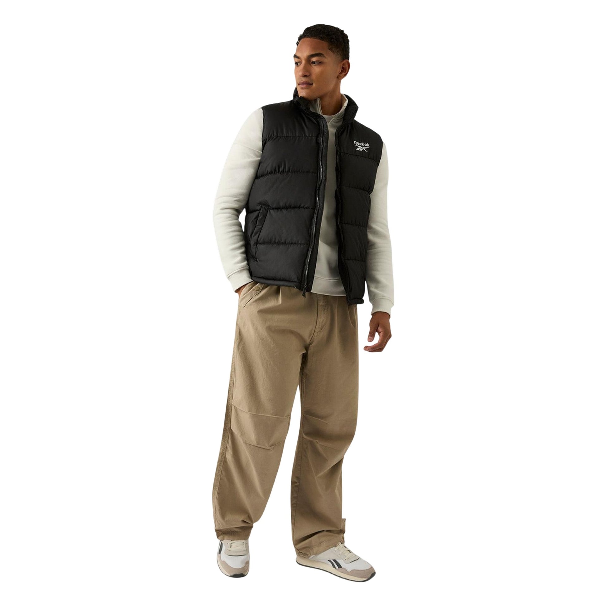 Black - Lifestyle - Reebok Mens Quilted Gilet