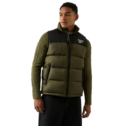 Olive - Front - Reebok Mens Quilted Gilet