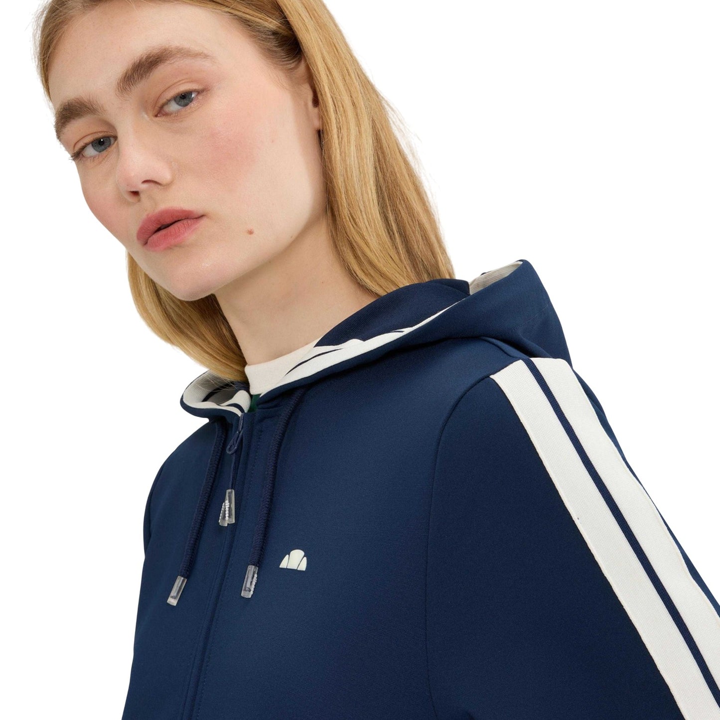 Navy - Side - Ellesse Womens-Ladies Saincome Track Top