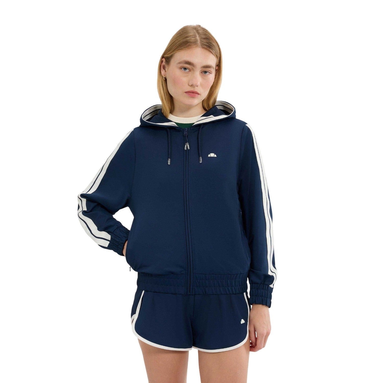 Navy - Front - Ellesse Womens-Ladies Saincome Track Top