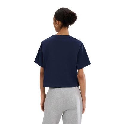 Navy - Back - Ellesse Womens-Ladies Silinto 2 Crop T-Shirt