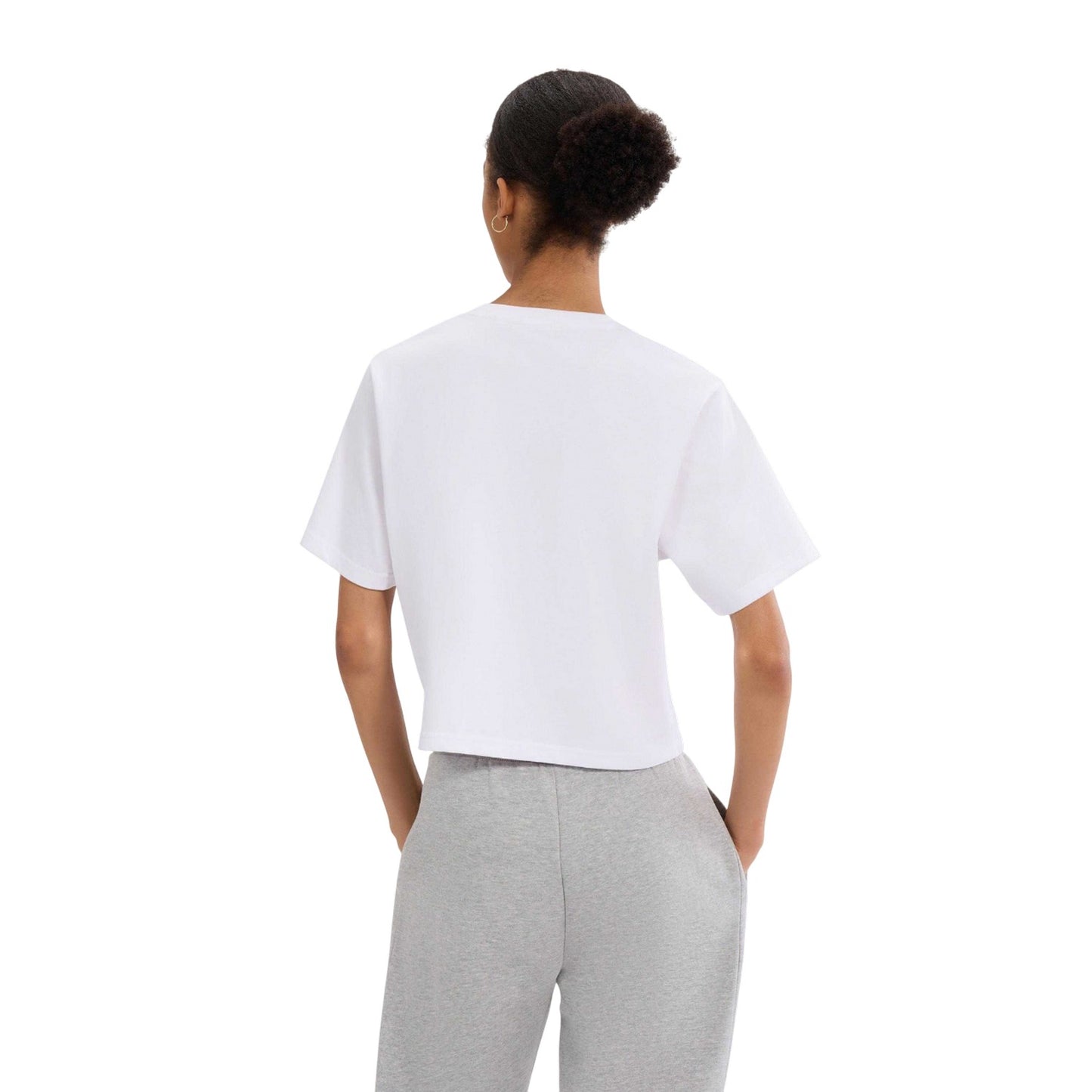 White - Back - Ellesse Womens-Ladies Silinto 2 Crop T-Shirt