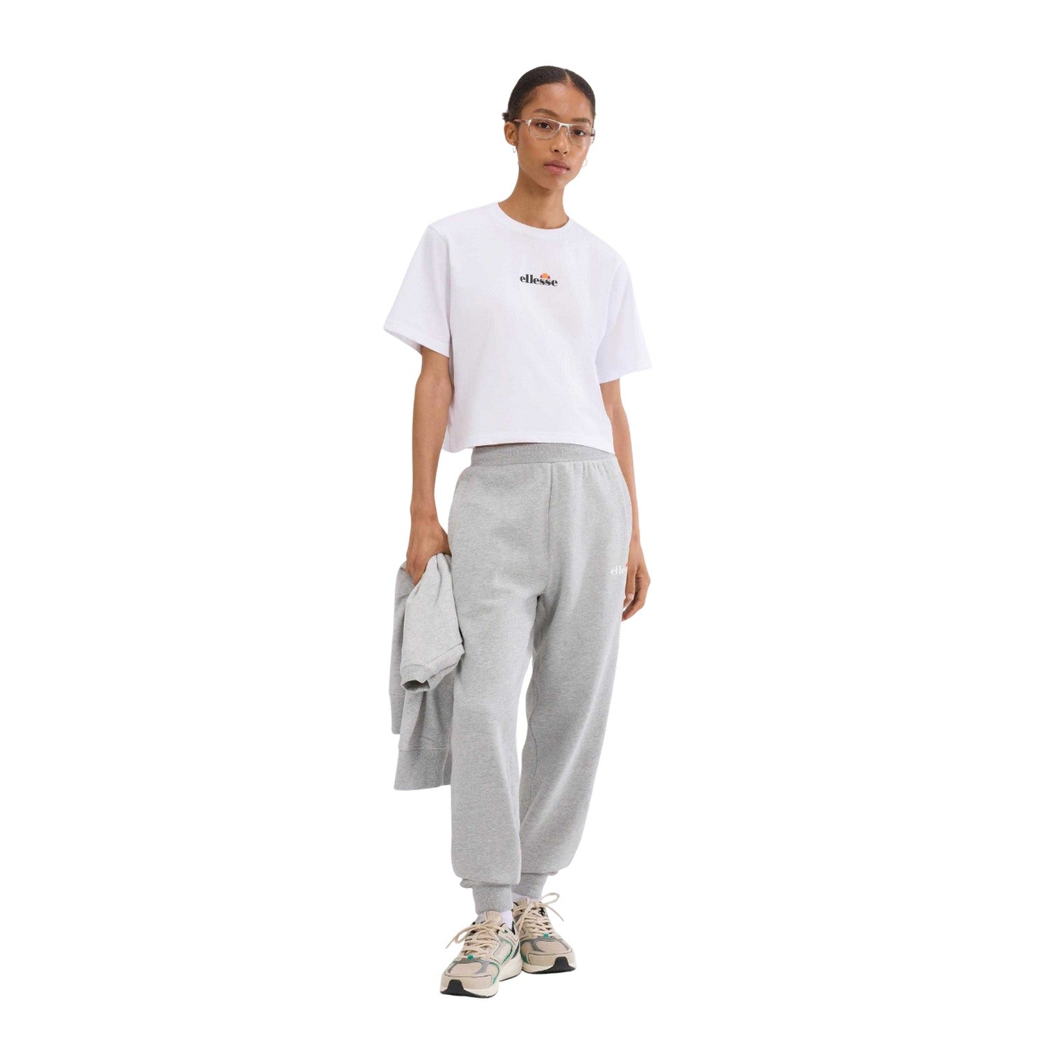 White - Lifestyle - Ellesse Womens-Ladies Silinto 2 Crop T-Shirt
