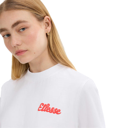White - Side - Ellesse Womens-Ladies Soffio T-Shirt
