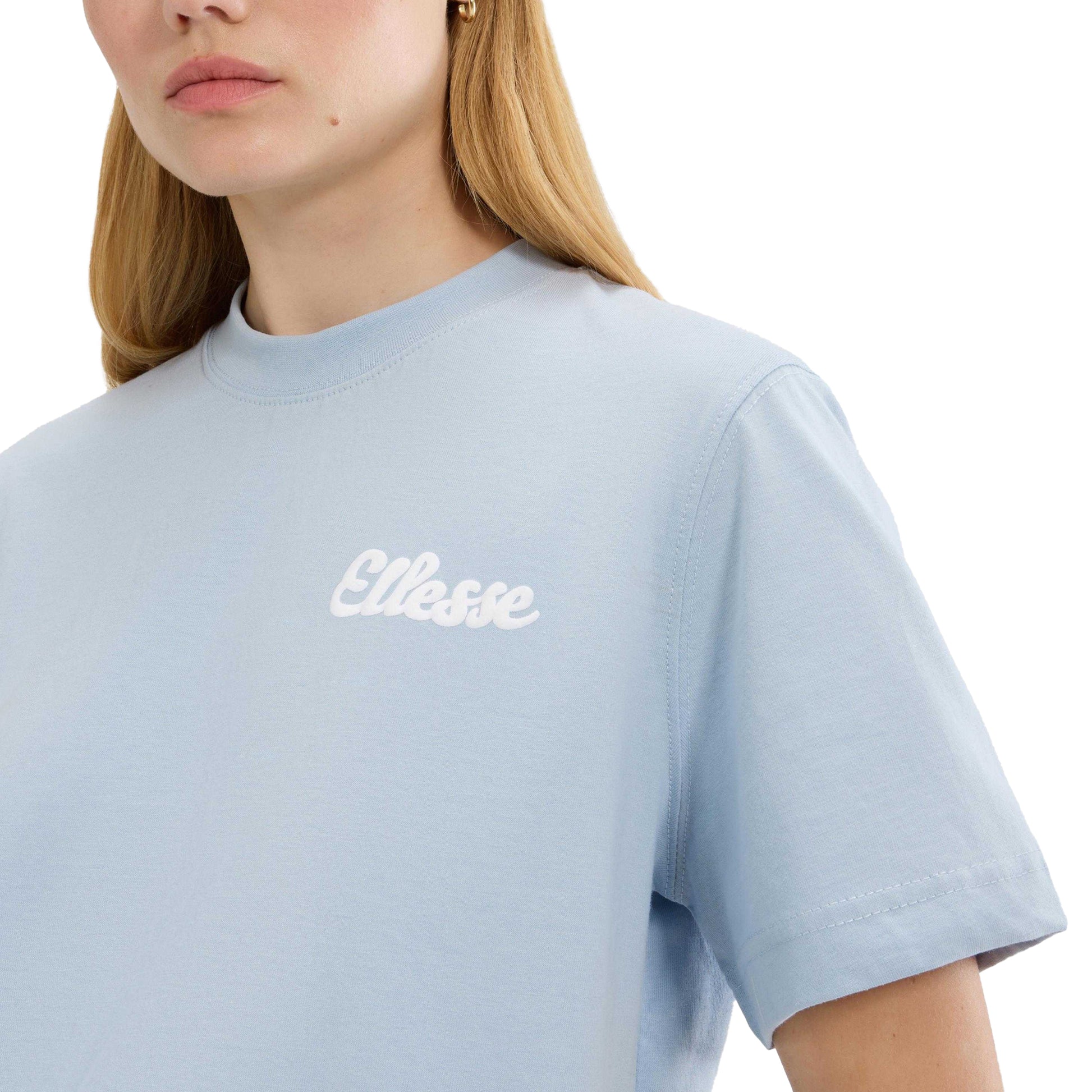 Light Blue - Side - Ellesse Womens-Ladies Soffio T-Shirt