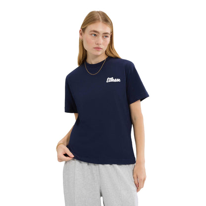 Navy - Front - Ellesse Womens-Ladies Soffio T-Shirt