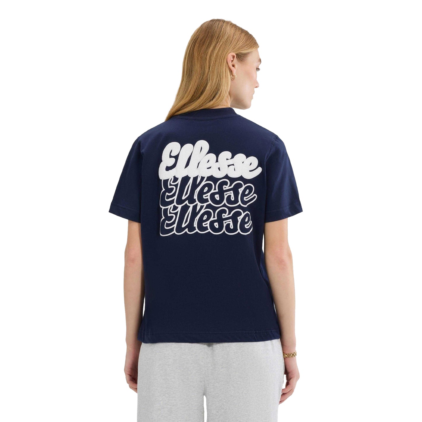 Navy - Back - Ellesse Womens-Ladies Soffio T-Shirt