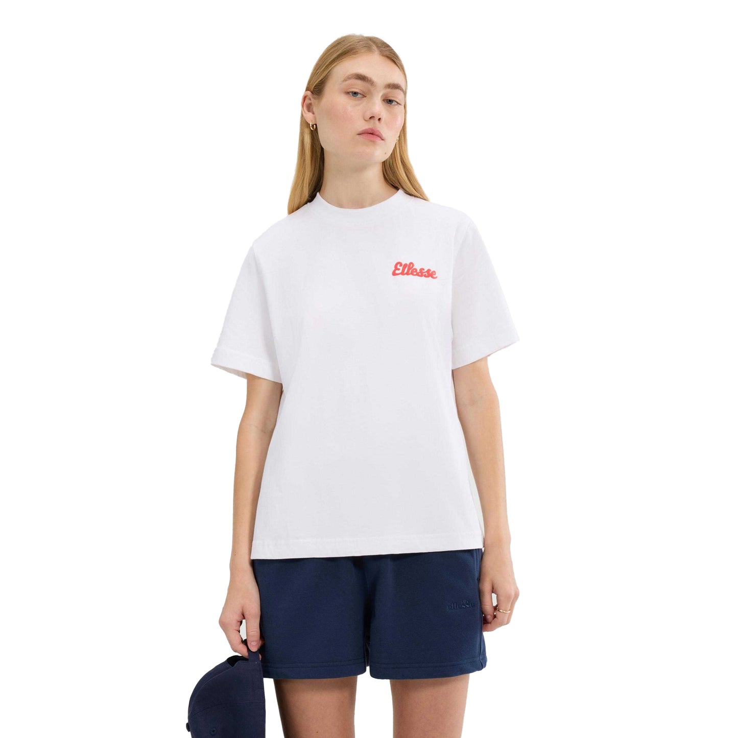 White - Front - Ellesse Womens-Ladies Soffio T-Shirt