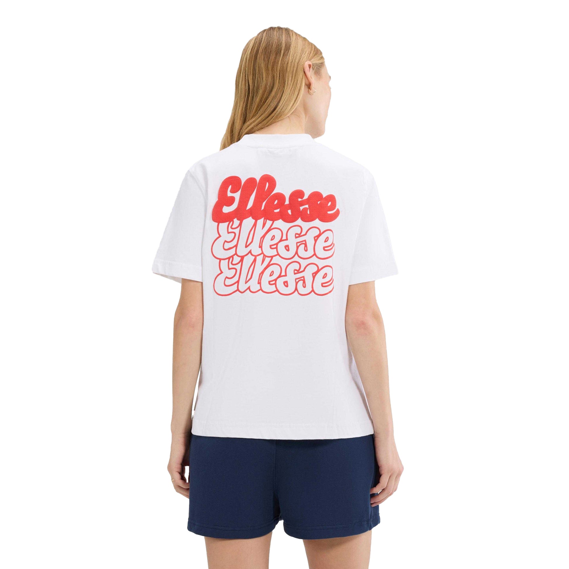 White - Back - Ellesse Womens-Ladies Soffio T-Shirt