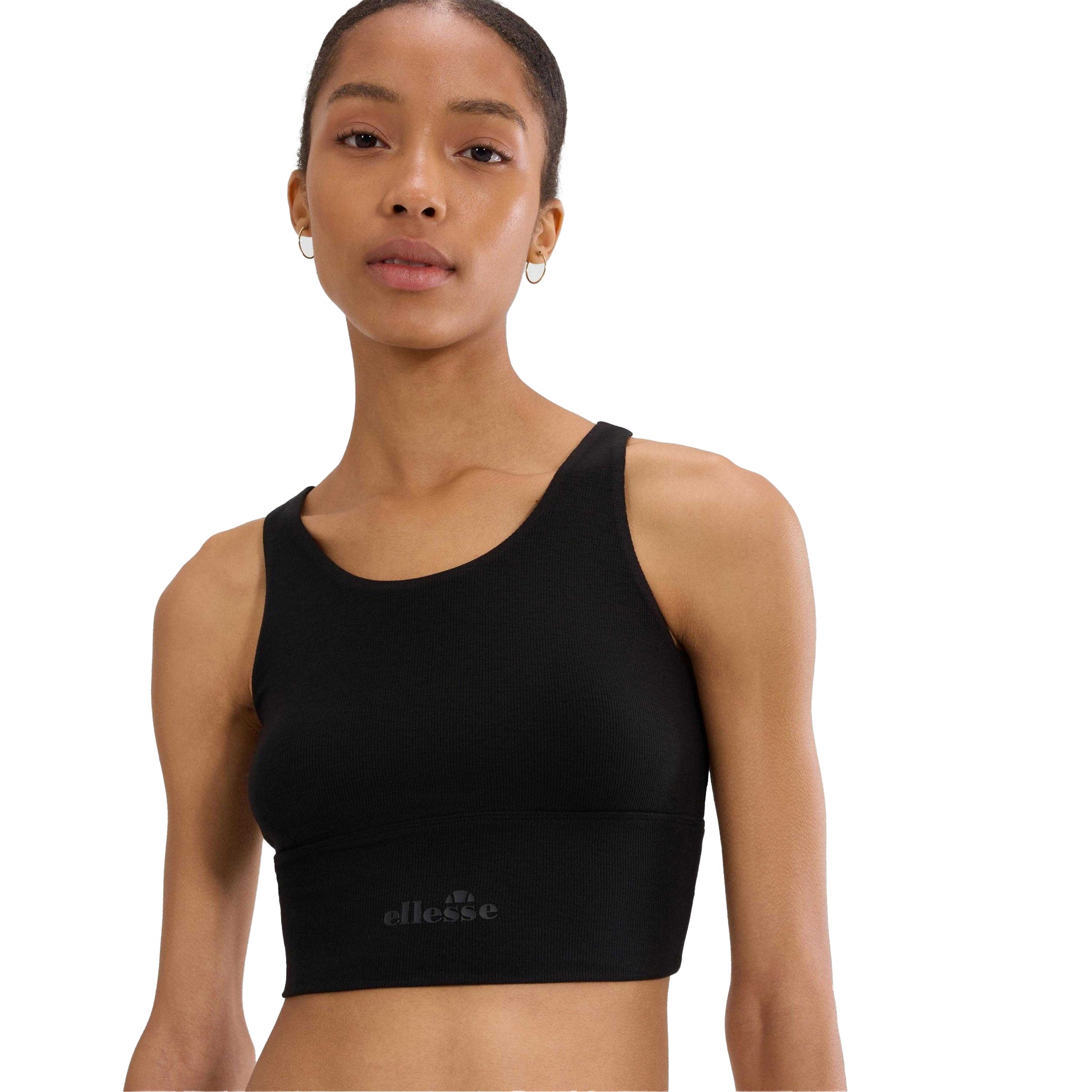 Black - Side - Ellesse Womens-Ladies Ballante Racerback Sports Bra