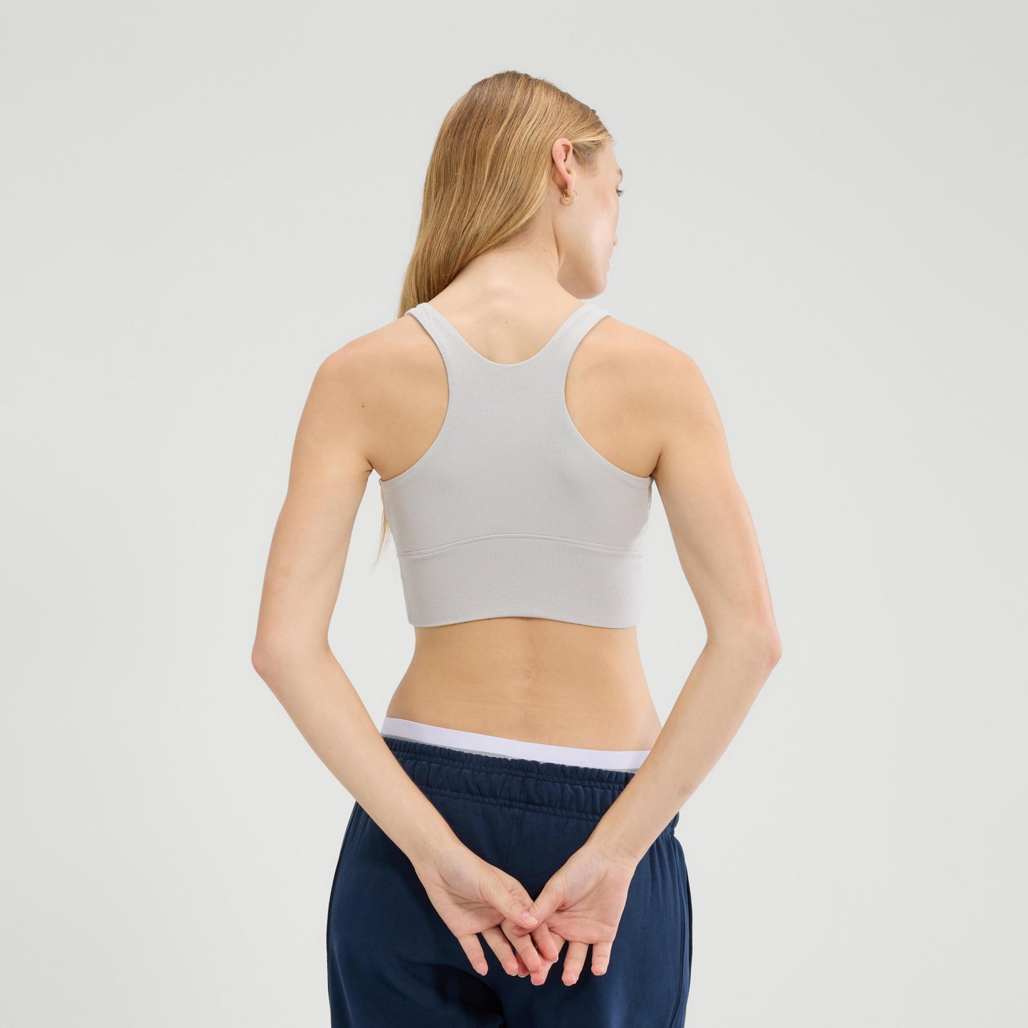 Light Grey Marl - Side - Ellesse Womens-Ladies Ballante Racerback Sports Bra